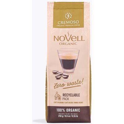 Novell Zero Waste Cremoso Bio 250g - Koffie Novell Zero Waste Cremoso Bio 250g - Koffie