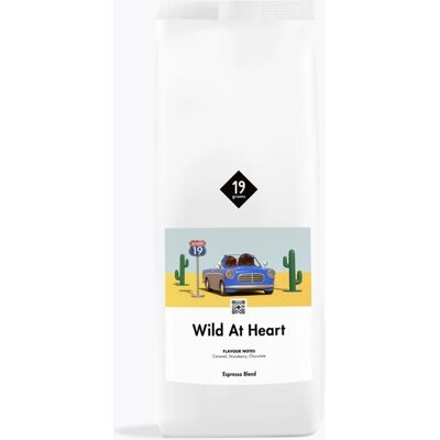 19grams Wild at Heart Espresso - 1 kg Hele Bonen - Intensiteit: 4/6 19grams Wild at Heart Espresso - 1 kg Hele Bonen - Intensiteit: 4/6