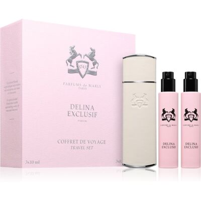 Parfums De Marly Delina Exclusif Travel Set Travel-set met Etui voor Vrouwen Parfums De Marly Delina Exclusif Travel Set Travel-set met Etui voor Vrouwen