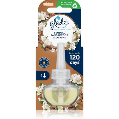 GLADE Sensual Sandalwood & Jasmine elektrische diffuser navulling 20 ml GLADE Sensual Sandalwood & Jasmine elektrische diffuser navulling 20 ml