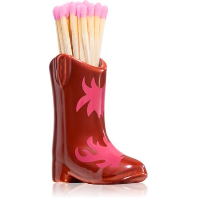 Paddywax Cowboy Boot Match Holder lucifers Red & Pink Flame 25 st Paddywax Cowboy Boot Match Holder lucifers Red & Pink Flame 25 st