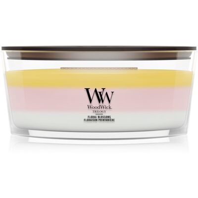 Woodwick Trilogy Floral Blossoms geurkaars met een houten lont 453.6 g Woodwick Trilogy Floral Blossoms geurkaars met een houten lont 453.6 g