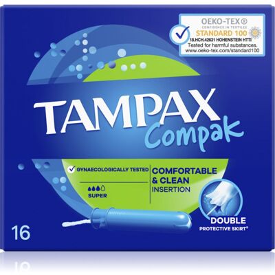 Tampax Compak Super tampons met applicator - 16 stuks Tampax Compak Super tampons met applicator - 16 stuks