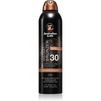 Australian Gold Instant Bronzer Bruiningsspray met Bronzer SPF 30 177 ml Australian Gold Instant Bronzer Bruiningsspray met Bronzer SPF 30 177 ml