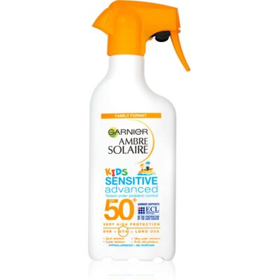 Garnier Ambre Solaire Kids Sensitive Advanced SPF 50 - Zonnebrand spray voor lichaam Garnier Ambre Solaire Kids Sensitive Advanced SPF 50 - Zonnebrand spray voor lichaam