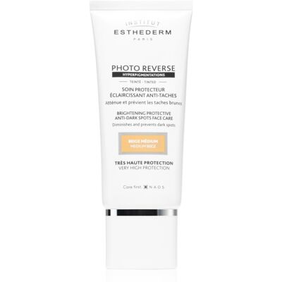 Institut Esthederm Photo Reverse Protective Anti-Dark Spots Tinted Face Care Beschermende Getinte Crème tegen Pigmentvlekken met Hoge UV Bescherming Tint Medium Beige 50 ml Institut Esthederm Photo Reverse Protective Anti-Dark Spots Tinted Face Care Beschermende Getinte Crème tegen Pigmentvlekken met Hoge UV Bescherming Tint Medium Beige 50 ml