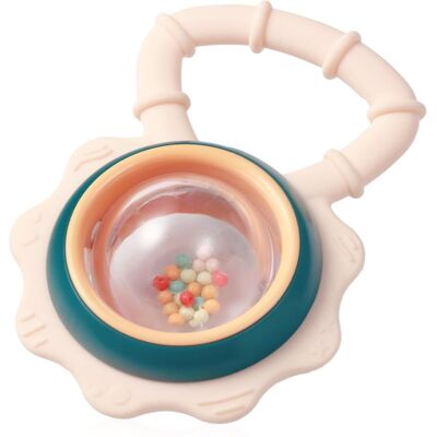 BabyOno Rattle With Teether 3m+ bijtring met rammelaar Flower 1 st BabyOno Rattle With Teether 3m+ bijtring met rammelaar Flower 1 st