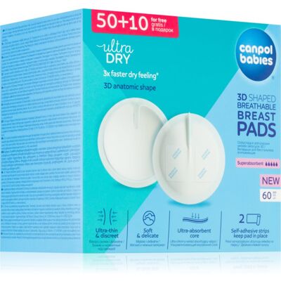 Canpol babies Breast Pads Standard 50+10 Ks wegwerpzoogcompressen 60 st Canpol babies Breast Pads Standard 50+10 Ks wegwerpzoogcompressen 60 st
