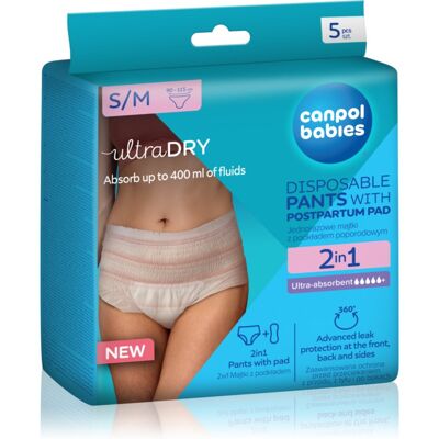 Canpol babies Pants With Postpartum Pad kraambroekjes voor eenmalig gebruik 2in1 S/M 5 st Canpol babies Pants With Postpartum Pad kraambroekjes voor eenmalig gebruik 2in1 S/M 5 st