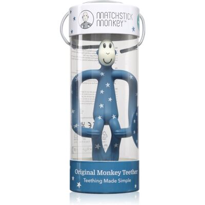 Matchstick Monkey Teething Toy and Gel Applicator bijtring met Borstel 2in1 Stars Blue 1 st Matchstick Monkey Teething Toy and Gel Applicator bijtring met Borstel 2in1 Stars Blue 1 st