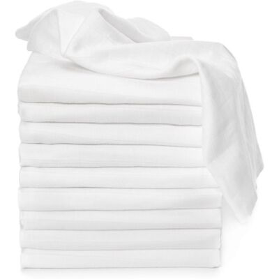 T-TOMI TETRA Stoffluiers - Wit - 70x70 cm - 10 stuks T-TOMI TETRA Stoffluiers - Wit - 70x70 cm - 10 stuks