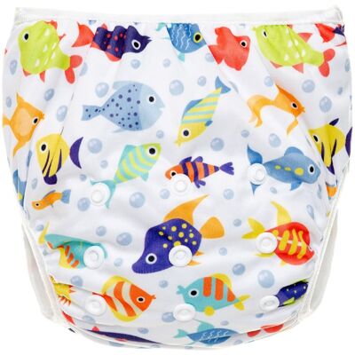 T-TOMI Diaper Swimwear Blue Fish wasbare zwemluier 5 - 15 kg 1 st T-TOMI Diaper Swimwear Blue Fish wasbare zwemluier 5 - 15 kg 1 st