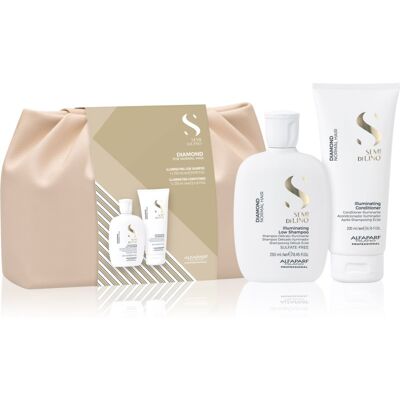 Alfaparf Milano Semi di Lino Diamond Duo Kit Gift Set voor Hydratatie en Stralende Huid 2 st Alfaparf Milano Semi di Lino Diamond Duo Kit Gift Set voor Hydratatie en Stralende Huid 2 st
