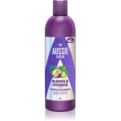 Aussie SOS Blonde & Hydrate Paarse Toning Shampoo voor Blond Haar 500 ml Aussie SOS Blonde & Hydrate Paarse Toning Shampoo voor Blond Haar 500 ml