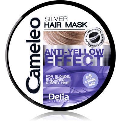 Delia Cosmetics Cameleo Silver Haarmasker neutraliseert gele Tinten 200 ml Delia Cosmetics Cameleo Silver Haarmasker neutraliseert gele Tinten 200 ml