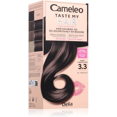 Delia Cosmetics Cameleo Taste My Hair semi-permanente haarkleuring Tint 3.3 Dark Chocolate 1 st Delia Cosmetics Cameleo Taste My Hair semi-permanente haarkleuring Tint 3.3 Dark Chocolate 1 st