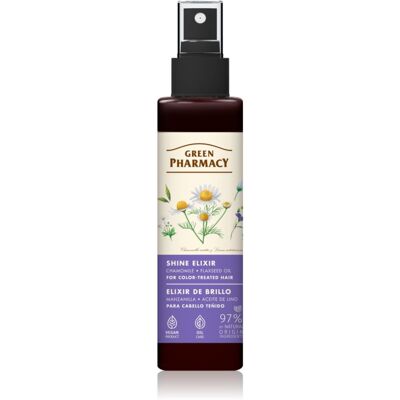 Green Pharmacy Chamomile & Flaxseed oil Elixir Leave-In Elixer voor Gekleurd Haar 150 ml Green Pharmacy Chamomile & Flaxseed oil Elixir Leave-In Elixer voor Gekleurd Haar 150 ml