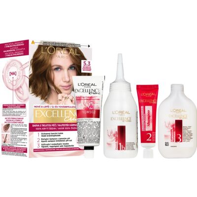 L’Oréal Paris Excellence Creme Haarkleuring Tint 5.3 Natural Golden Brown 1 st L’Oréal Paris Excellence Creme Haarkleuring Tint 5.3 Natural Golden Brown 1 st