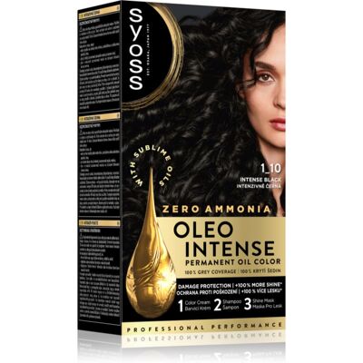 Syoss Zwart Haarverf - Oleo Intense Permanente Kleur - 50ml Syoss Zwart Haarverf - Oleo Intense Permanente Kleur - 50ml