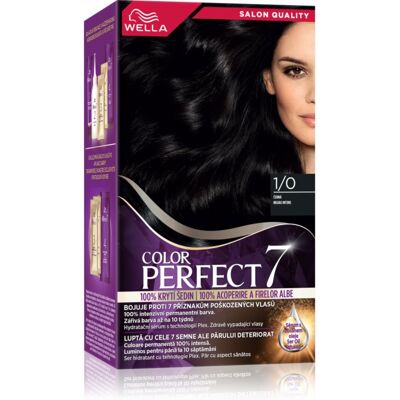 Wella Color Perfect Haarkleuring Tint 1/0 Infinite Black 1 st Wella Color Perfect Haarkleuring Tint 1/0 Infinite Black 1 st