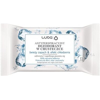 Luba Antiperspirant Wipes Fresh Scent and Cooling Effect Deodorant 15 st Luba Antiperspirant Wipes Fresh Scent and Cooling Effect Deodorant 15 st