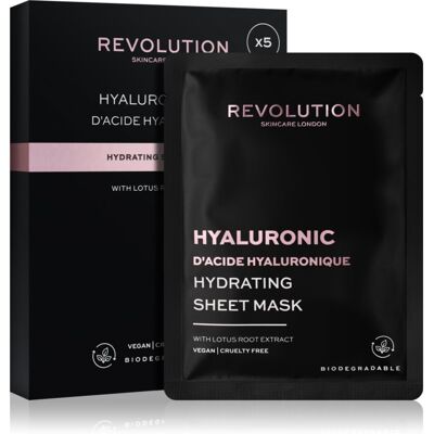 Revolution Skincare Hyaluronzuur Sheetmasker - Hydraterend & Voedend - Sheet Mask Revolution Skincare Hyaluronzuur Sheetmasker - Hydraterend & Voedend - Sheet Mask