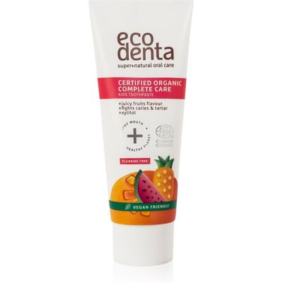 Ecodenta Organic Kids Certified Organic Juicy Fruit Kinder Tandpasta 75 ml Ecodenta Organic Kids Certified Organic Juicy Fruit Kinder Tandpasta 75 ml