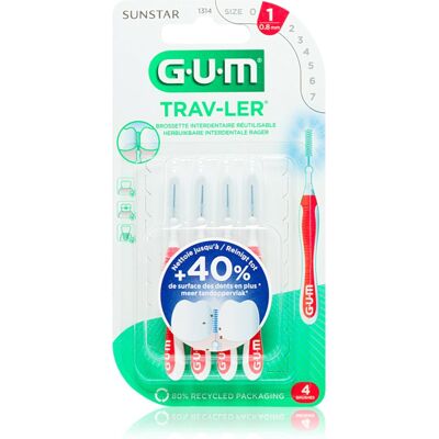 G.U.M Trav-Ler Interdental Interdentale Tandenragers 0,8 mm 4 st G.U.M Trav-Ler Interdental Interdentale Tandenragers 0,8 mm 4 st