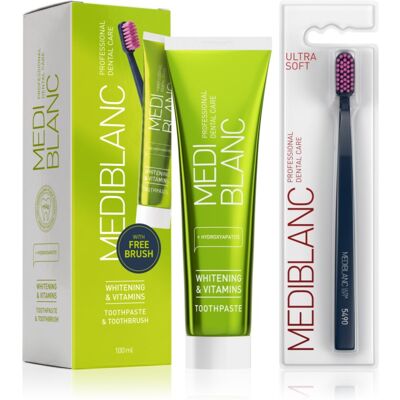 MEDIBLANC Set TP Vitamin 100ml + TB Ultra Soft Blue Single Tandverzorgingsset MEDIBLANC Set TP Vitamin 100ml + TB Ultra Soft Blue Single Tandverzorgingsset