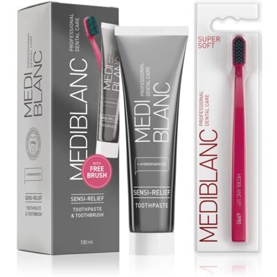 MEDIBLANC Set TP Sensi 100ml + TB Super Soft Pink Single Tandverzorgingsset MEDIBLANC Set TP Sensi 100ml + TB Super Soft Pink Single Tandverzorgingsset