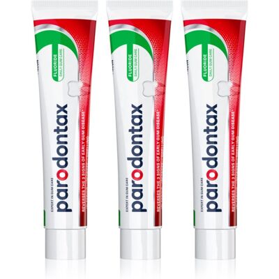 Parodontax Fluoride Tandpasta tegen Tandvleesbloeden 3x75 ml Parodontax Fluoride Tandpasta tegen Tandvleesbloeden 3x75 ml