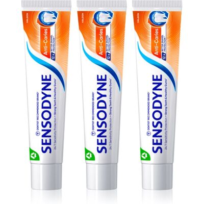 Sensodyne Anti Caries Anti Carries Tandpasta tegen Caries 3x75 ml Sensodyne Anti Caries Anti Carries Tandpasta tegen Caries 3x75 ml