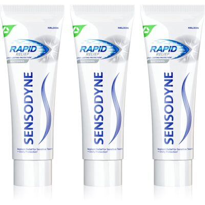 Sensodyne Rapid Whitening Whitening Tandpasta voor Gevoelige Tanden 3x75 ml Sensodyne Rapid Whitening Whitening Tandpasta voor Gevoelige Tanden 3x75 ml