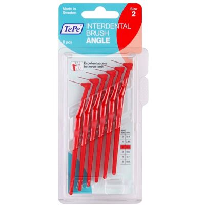 TePe Angle Size 2 Interdentale Tandenragers 0,5 mm 6 st TePe Angle Size 2 Interdentale Tandenragers 0,5 mm 6 st