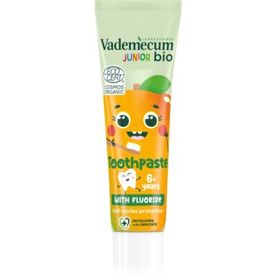 Vademecum BIO Junior Kinder Tandpasta met Fluoride vanaf 6 jaar Minty Mango 50 ml Vademecum BIO Junior Kinder Tandpasta met Fluoride vanaf 6 jaar Minty Mango 50 ml