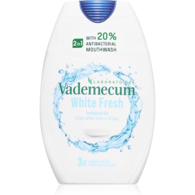 Vademecum 2 in1 White Fresh Tandpasta en Mondwater 2in1 met Whitening Werking 75 ml Vademecum 2 in1 White Fresh Tandpasta en Mondwater 2in1 met Whitening Werking 75 ml