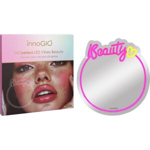 innoGIO Vibes Beauty GIO-759BY Cosmetische Spiegel met subtiel ledlicht 32,5 cm x 34cm x 1cm 1 st innoGIO Vibes Beauty GIO-759BY Cosmetische Spiegel met subtiel ledlicht 32,5 cm x 34cm x 1cm 1 st