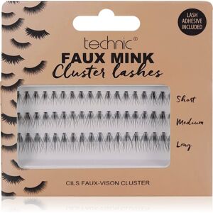 Technic Cosmetics Faux Mink Cluster Lashes Nepwimpers met Lijm en Applicator 54 st Technic Cosmetics Faux Mink Cluster Lashes Nepwimpers met Lijm en Applicator 54 st