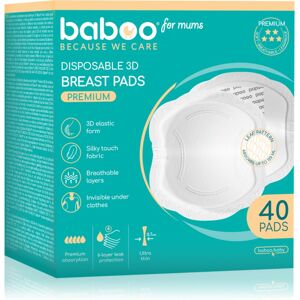 Baboo - Premium Wegwerp Borstvoedingspads - 40 stuks - Ultra dun - Borstvoedingspads Baboo - Premium Wegwerp Borstvoedingspads - 40 stuks - Ultra dun - Borstvoedingspads