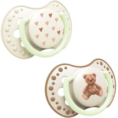 LOVI Teddy Love fopspeen 0-6 m 2 st LOVI Teddy Love fopspeen 0-6 m 2 st
