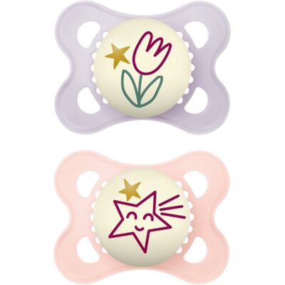 MAM Original Night 0m+ fopspeen Purple/ Pink 2 st MAM Original Night 0m+ fopspeen Purple/ Pink 2 st