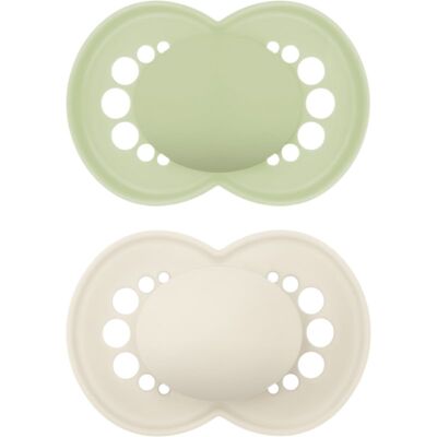 MAM Original 16m+ fopspeen Green/ Beige 2 st MAM Original 16m+ fopspeen Green/ Beige 2 st
