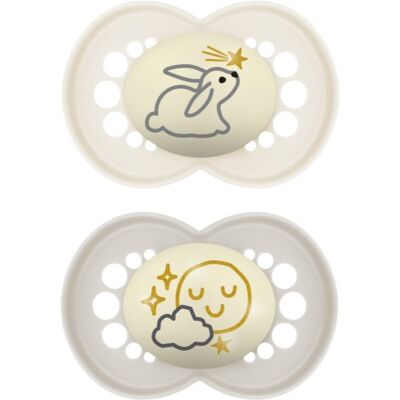 MAM Original Night 16m+ fopspeen Grey/ Beige 2 st MAM Original Night 16m+ fopspeen Grey/ Beige 2 st