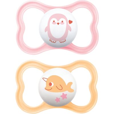 MAM Air 6+ months fopspeen Pink/ Orange 2 st MAM Air 6+ months fopspeen Pink/ Orange 2 st