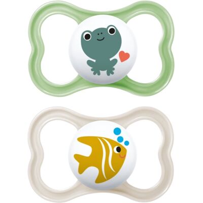 MAM Air 6+ months fopspeen Green/ Grey 2 st MAM Air 6+ months fopspeen Green/ Grey 2 st