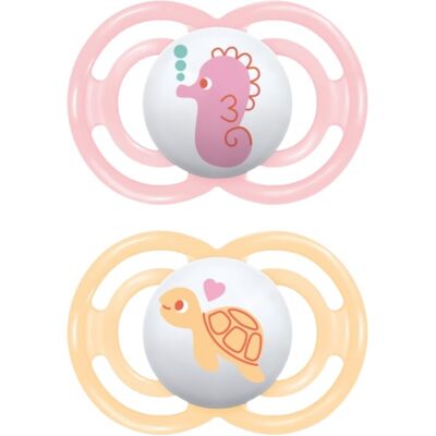 MAM Perfect 6m+ fopspeen Pink/ Orange 2 st MAM Perfect 6m+ fopspeen Pink/ Orange 2 st