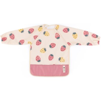Petite&Mars Ben Baby Slabbe Beige Aardbeien - Babyringen Petite&Mars Ben Baby Slabbe Beige Aardbeien - Babyringen