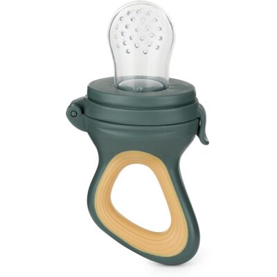 Petite&Mars Silicone Food Feeder 6m+ fruitspeen Green&Ochre 1 st Petite&Mars Silicone Food Feeder 6m+ fruitspeen Green&Ochre 1 st