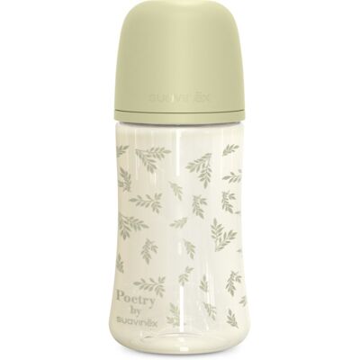 Suavinex Poetry SX Pro Physiological M babyfles Green 270 ml Suavinex Poetry SX Pro Physiological M babyfles Green 270 ml