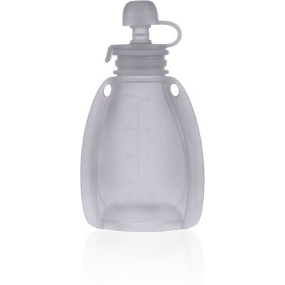 Zopa Herbruikbare Siliconen Baby Voedselzak - 120 ml - Grijs Zopa Herbruikbare Siliconen Baby Voedselzak - 120 ml - Grijs